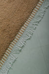 Modern Moroccan Rug - Minimalist Brown & Cream | 10 x 11.1 ft