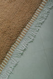 Modern Moroccan Rug - Minimalist Brown & Cream | 10 x 11.1 ft