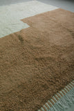 Modern Moroccan Rug - Minimalist Brown & Cream | 10 x 11.1 ft