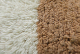 Modern Moroccan Rug - Minimalist Brown & Cream | 10 x 11.1 ft