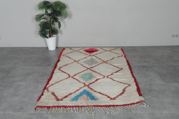 Authentic berber rug 4.3 x 6.8 ft - Handmade vintage style