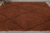 Handmade Brown Moroccan Rug - Custom Wool Design