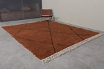 Handmade Brown Moroccan Rug - Custom Wool Design