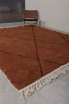 Handmade Brown Moroccan Rug - Custom Wool Design