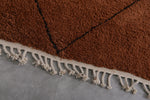 Handmade Brown Moroccan Rug - Custom Wool Design