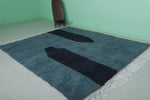 Blue Moroccan Handmade Rug - 7 x 8.1 ft Contemporary Berber Design