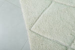 5.3 x 7.8 FT Moroccan Rug – Luxurious Diamond Texture in Ivory