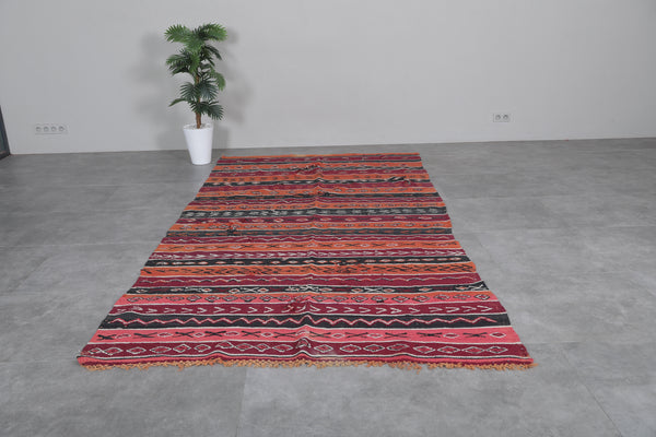 Handmade Moroccan rug – 5.7 FT X 10.5 FT | Bold striped design