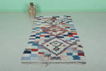 Handmade Boucherouite Carpet – Colorful Moroccan Rug 3.4 x 6.3 ft