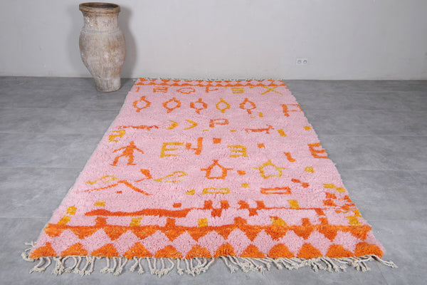 Pink Custom size rug Orange patterned