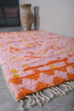 Pink Custom size rug Orange patterned