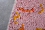 Pink Custom size rug Orange patterned