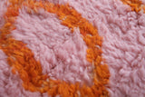 Pink Custom size rug Orange patterned