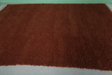 Handmade Moroccan Wool Rug - Deep Rust Brown | 7.2 x 11 ft