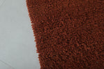 Handmade Moroccan Wool Rug - Deep Rust Brown | 7.2 x 11 ft