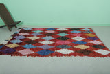 Colorful Berber Moroccan Carpet - 4.6 FT X 8.6 FT | Handcrafted Tribal Decor