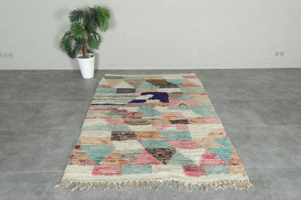Vintage Moroccan rug 4.6 x 7.1 feet