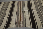 Handwoven Moroccan Rug - 4.9 FT X 8.8 FT - Natural Striped Design