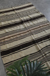 Handwoven Moroccan Rug - 4.9 FT X 8.8 FT - Natural Striped Design