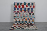 Colorful Boucherouite Moroccan Rug - 3.9 x 6.5 FT | Handmade Hallway Runner