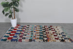 Colorful Boucherouite Moroccan Rug - 3.9 x 6.5 FT | Handmade Hallway Runner