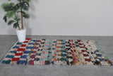 Colorful Boucherouite Moroccan Rug - 3.9 x 6.5 FT | Handmade Hallway Runner