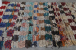 Colorful Boucherouite Moroccan Rug - 3.9 x 6.5 FT | Handmade Hallway Runner