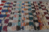 Colorful Boucherouite Moroccan Rug - 3.9 x 6.5 FT | Handmade Hallway Runner