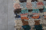 Colorful Boucherouite Moroccan Rug - 3.9 x 6.5 FT | Handmade Hallway Runner