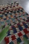 Colorful Boucherouite Moroccan Rug - 3.9 x 6.5 FT | Handmade Hallway Runner