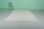 6.5 x 9.7 FT Moroccan Rug - Off-White Plush Berber Style