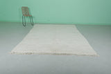 6.5 x 9.7 FT Moroccan Rug - Off-White Plush Berber Style