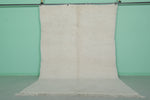 6.5 x 9.7 FT Moroccan Rug - Off-White Plush Berber Style