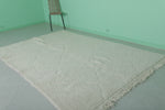 6.5 x 9.7 FT Moroccan Rug - Off-White Plush Berber Style