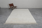 6.3 X 9.6 FT Moroccan Wool Rug - Minimalist Natural Ivory