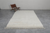 6.3 X 9.6 FT Moroccan Wool Rug - Minimalist Natural Ivory