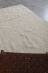 6.3 X 9.6 FT Moroccan Wool Rug - Minimalist Natural Ivory