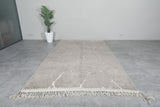 Grey wool Custom size trellis Moroccan rug