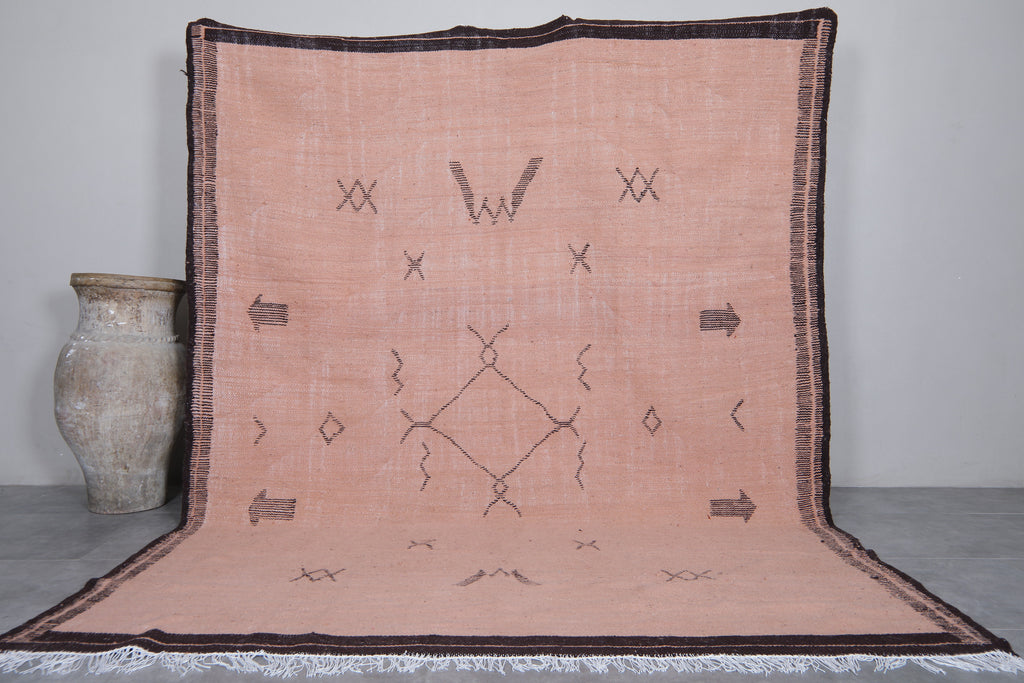 Flat woven kilim rug - Custom moroccan rug - Wool rug