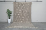 Grey wool Custom size trellis Moroccan rug