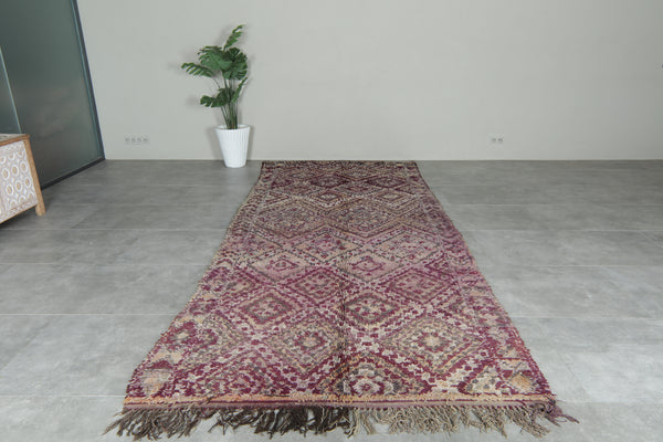 Handwoven vintage rug 5.5 feet x 13.3 feet