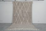 Grey wool Custom size trellis Moroccan rug