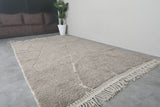 Grey wool Custom size trellis Moroccan rug