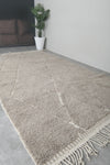 Grey wool Custom size trellis Moroccan rug