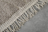 Grey wool Custom size trellis Moroccan rug