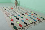 Handmade Moroccan Azilal Berber Rug - 4.1 FT X 8.1 FT | Colorful Geometric Carpet