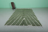 Green Moroccan rug 6.1 ft x 10.2 ft