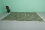 Green Moroccan rug 6.1 ft x 10.2 ft