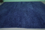 Handmade Large Blue Moroccan Rug - 10.1 x 14.7 ft