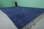 Handmade Large Blue Moroccan Rug - 10.1 x 14.7 ft